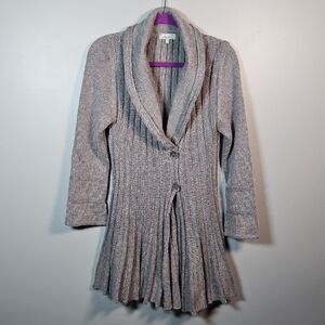 Per Una Gray Ribbed Knit Sweater